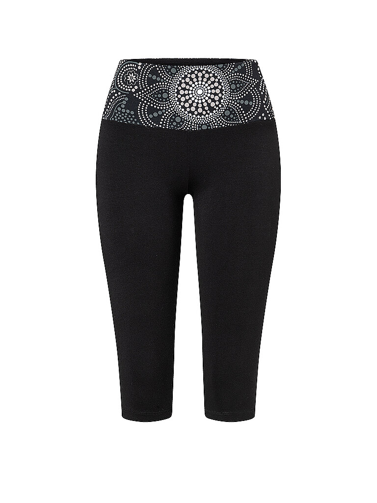 SPIRIT OF OM Damen Yogatight Capri Madhya 3/4 schwarz | XS